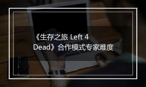 《生存之旅 Left 4 Dead》合作模式专家难度