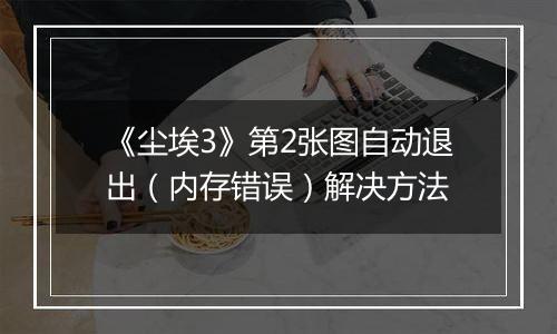 《尘埃3》第2张图自动退出（内存错误）解决方法