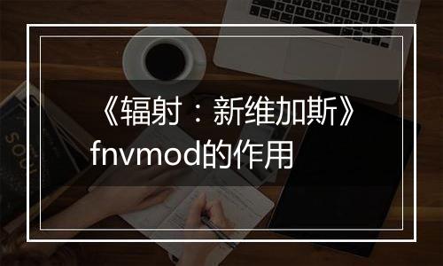 《辐射：新维加斯》fnvmod的作用