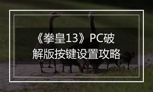 《拳皇13》PC破解版按键设置攻略