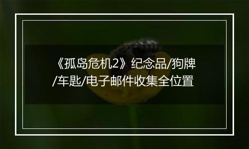 《孤岛危机2》纪念品/狗牌/车匙/电子邮件收集全位置