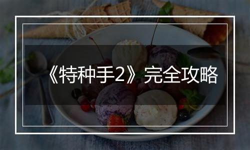 《特种手2》完全攻略