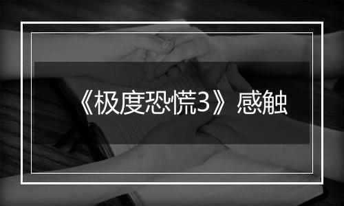 《极度恐慌3》感触