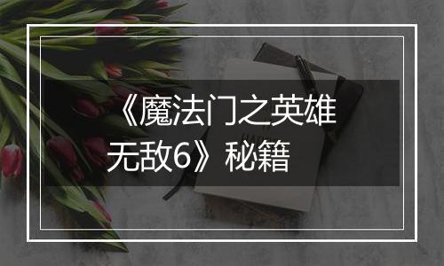 《魔法门之英雄无敌6》秘籍