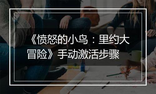 《愤怒的小鸟：里约大冒险》手动激活步骤