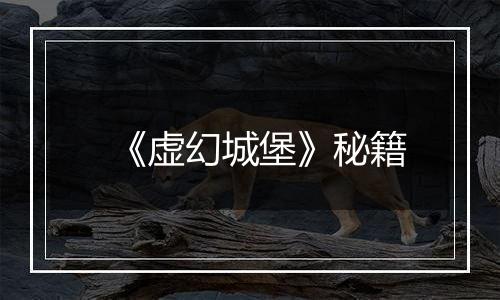 《虚幻城堡》秘籍