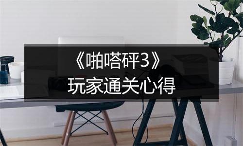 《啪嗒砰3》玩家通关心得