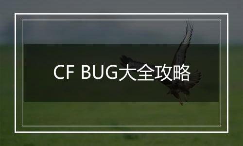 CF BUG大全攻略