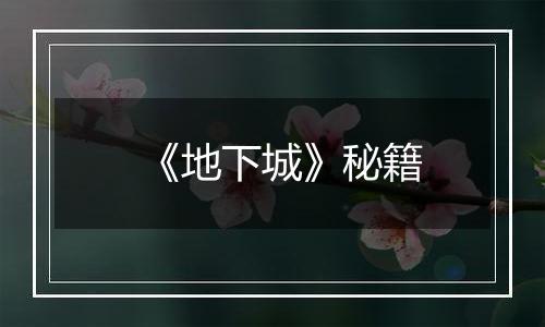 《地下城》秘籍