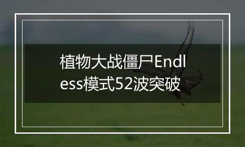 植物大战僵尸Endless模式52波突破