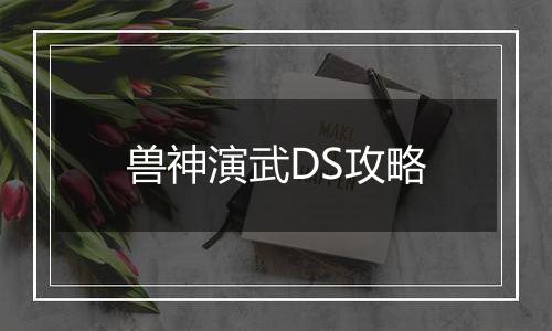 兽神演武DS攻略