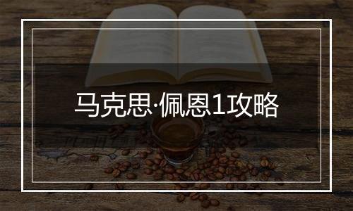 马克思·佩恩1攻略