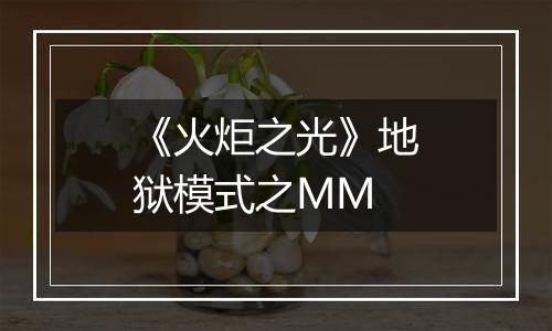 《火炬之光》地狱模式之MM