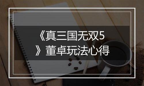 《真三国无双5》董卓玩法心得