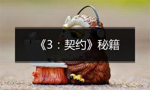 《3：契约》秘籍