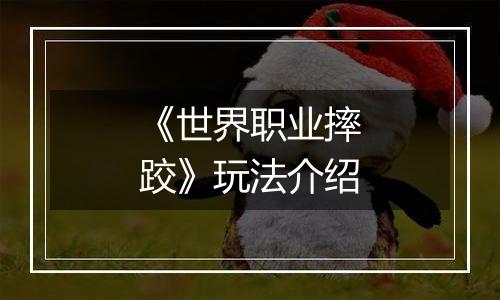 《世界职业摔跤》玩法介绍