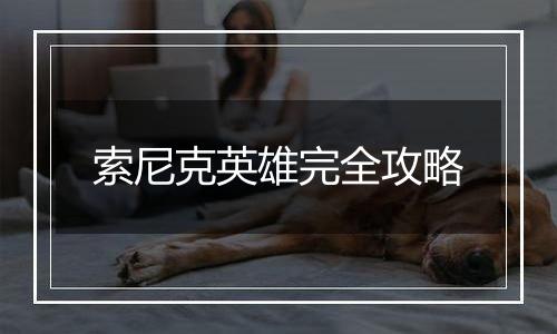 索尼克英雄完全攻略