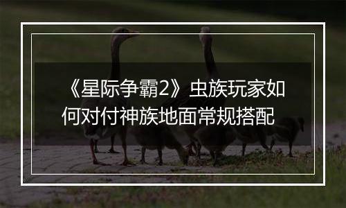 《星际争霸2》虫族玩家如何对付神族地面常规搭配
