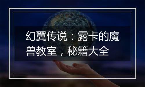 幻翼传说：露卡的魔兽教室，秘籍大全