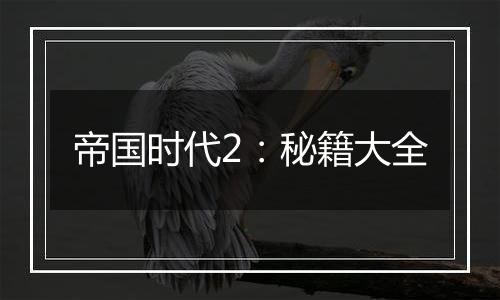 帝国时代2：秘籍大全