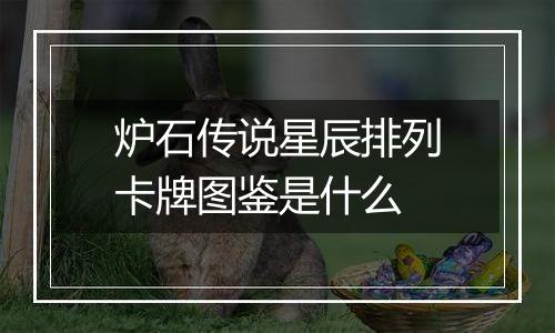 炉石传说星辰排列卡牌图鉴是什么