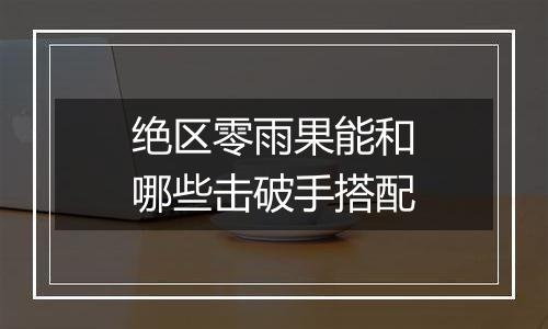 绝区零雨果能和哪些击破手搭配