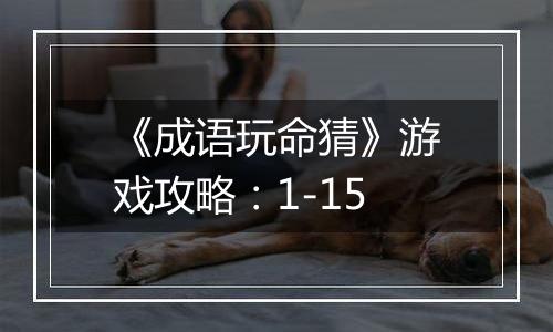 《成语玩命猜》游戏攻略：1-15