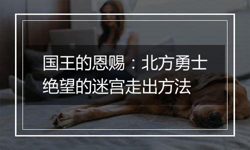 国王的恩赐：北方勇士绝望的迷宫走出方法