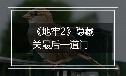 《地牢2》隐藏关最后一道门