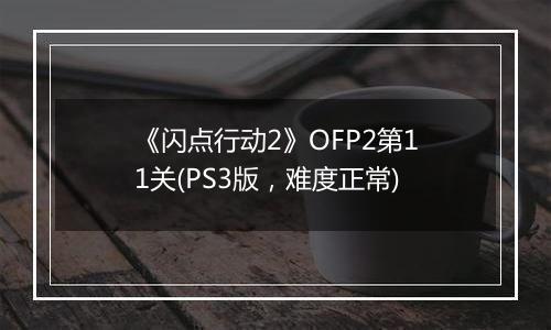 《闪点行动2》OFP2第11关(PS3版，难度正常)