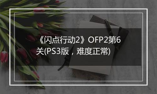 《闪点行动2》OFP2第6关(PS3版，难度正常)
