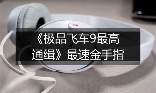 《极品飞车9最高通缉》最速金手指