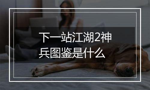 下一站江湖2神兵图鉴是什么