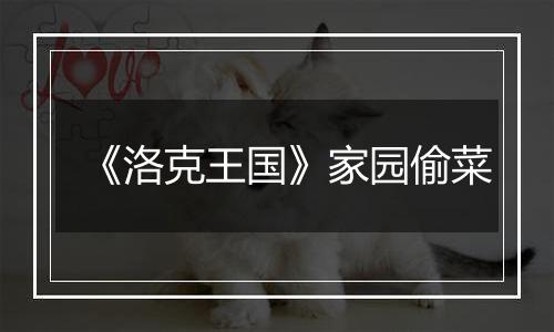 《洛克王国》家园偷菜