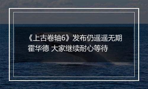 《上古卷轴6》发布仍遥遥无期 霍华德 大家继续耐心等待