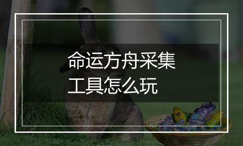 命运方舟采集工具怎么玩