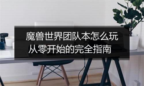 魔兽世界团队本怎么玩 从零开始的完全指南