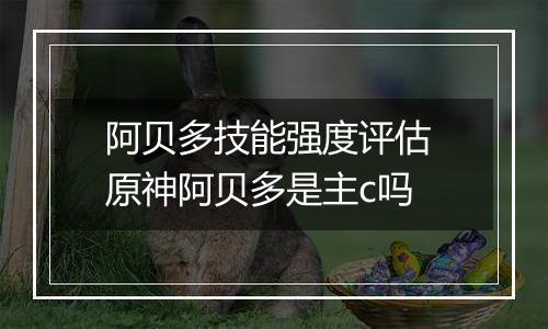 阿贝多技能强度评估 原神阿贝多是主c吗