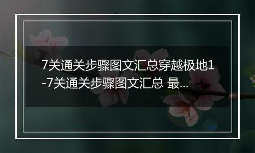 7关通关步骤图文汇总穿越极地1-7关通关步骤图文汇总 最强蜗牛穿越极地怎么过关 穿越极地1最强蜗牛穿越极地怎么过关