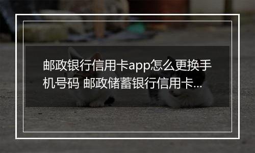 邮政银行信用卡app怎么更换手机号码 邮政储蓄银行信用卡变更手机号方法