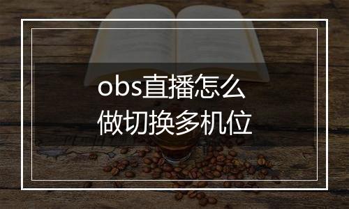 obs直播怎么做切换多机位