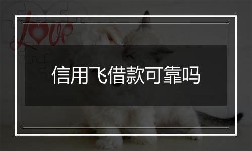 信用飞借款可靠吗