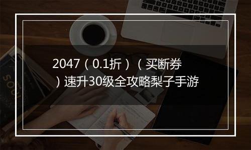 2047（0.1折）（买断券）速升30级全攻略梨子手游